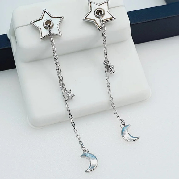 "925 Sterling Silver Cubic Zirconia Earrings, UU1P6A6114 - Picture 2 of 8